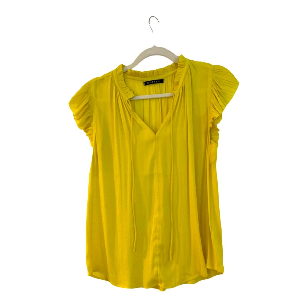 Decker Silk Short Sleeve Yellow Shirt